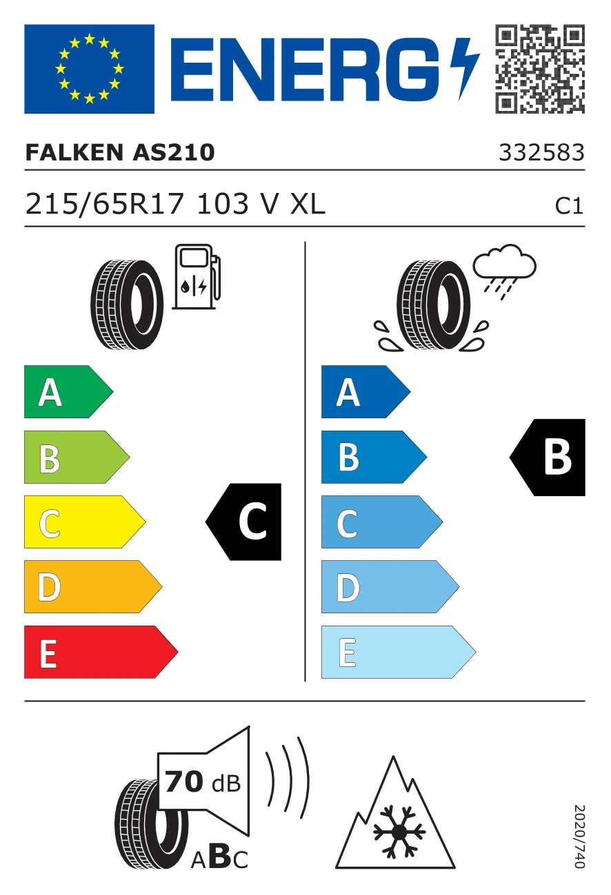 195/60R15 opona FALKEN EUROALL SEASON AS210 XL 92V